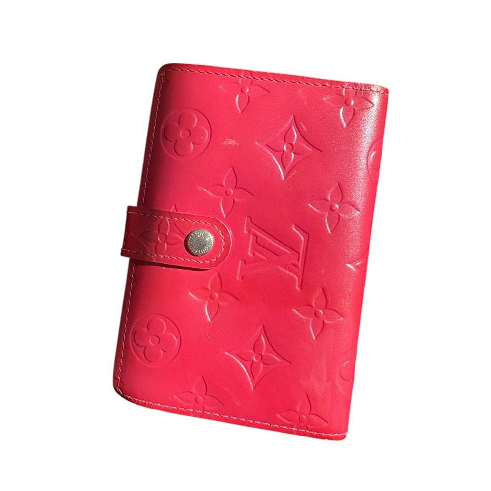 Louis Vuitton PINK VERNIS Monogram Embossed Leather Wallet